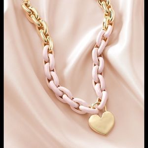 Stella& Dot Enamel Heart Necklace